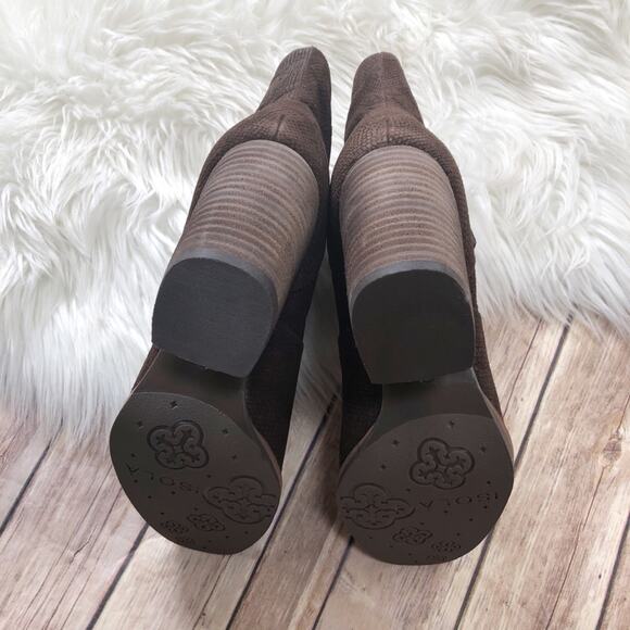 Isola Women's Lavoy Suede Brown Textured Ankle Boots Size 8.5 NEW - Picture 8 of 8